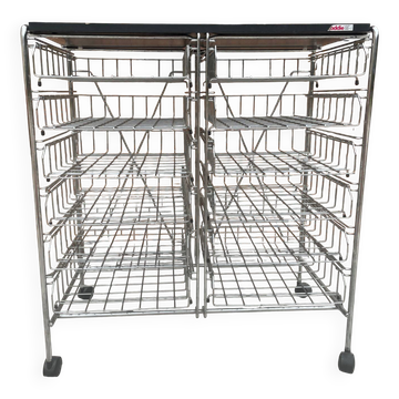 Vintage rolling cart dessert trolley