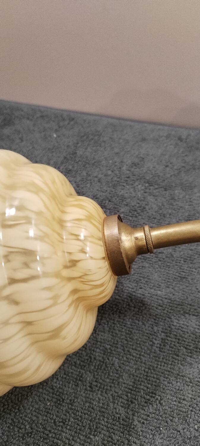 Clichy yellow glass swan neck wall light