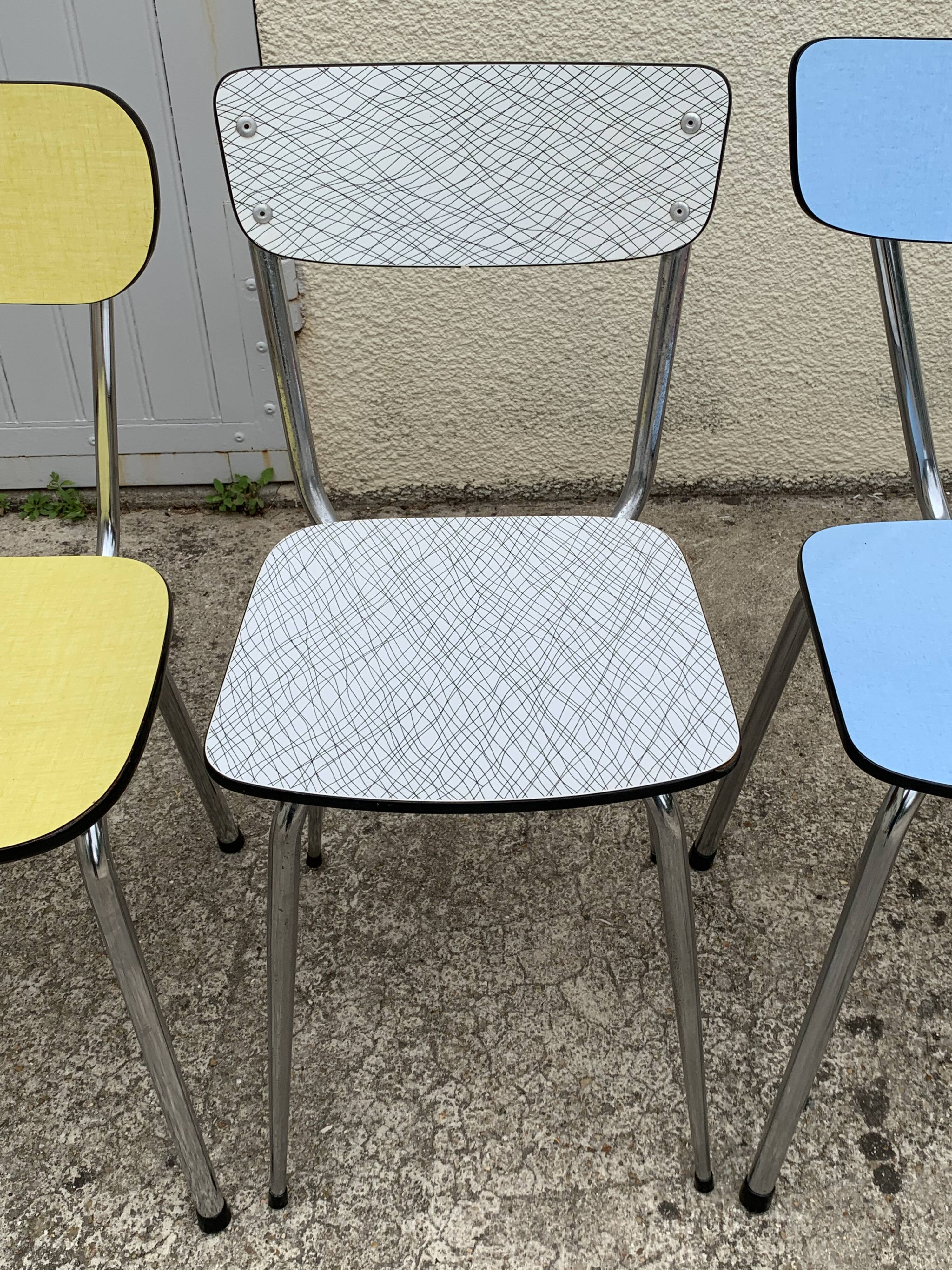Mismatched Formica chairs