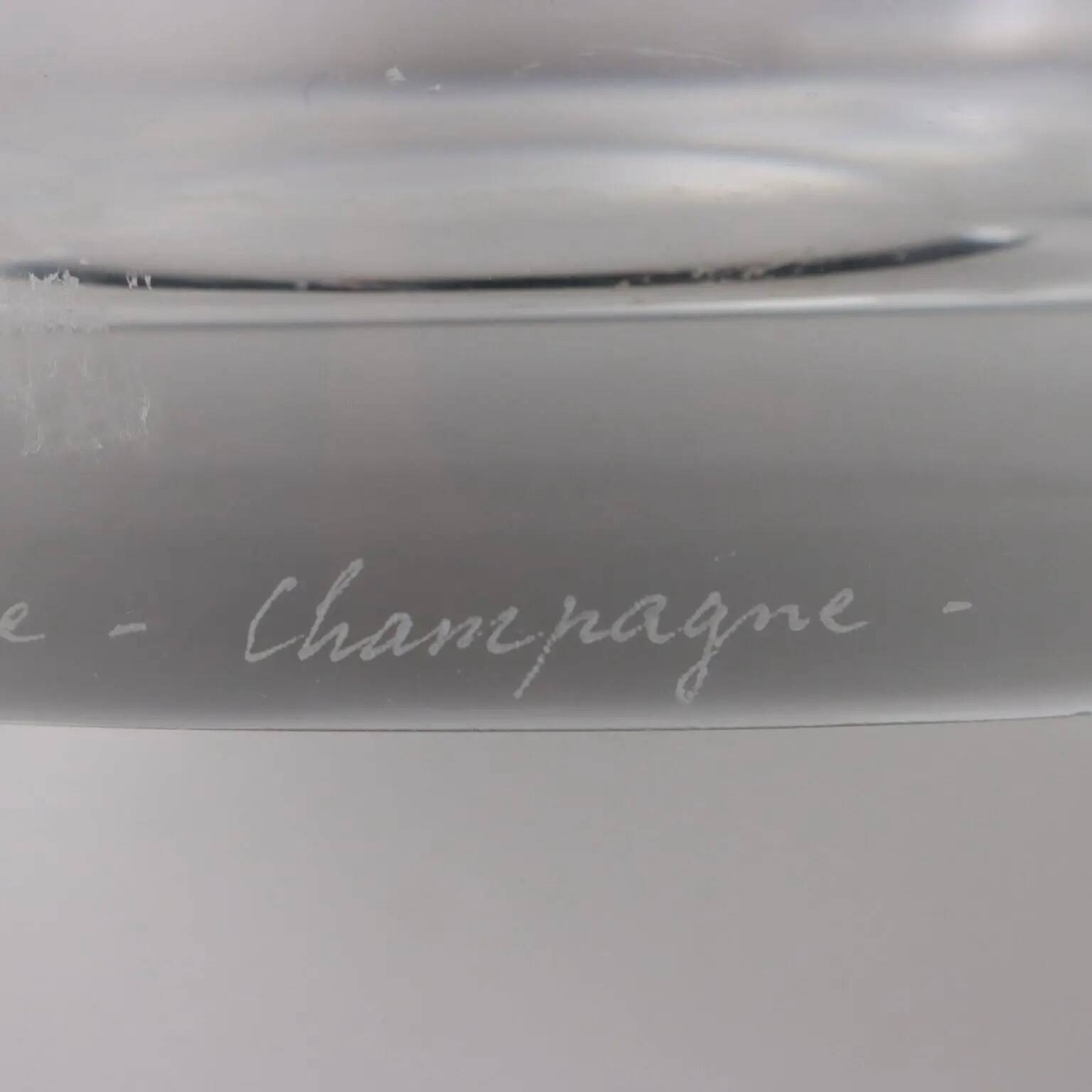 Vintage crystal ice bucket Daum France 1950s