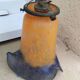 Antique Art Deco glass paste lamp tulip signed VIANNE