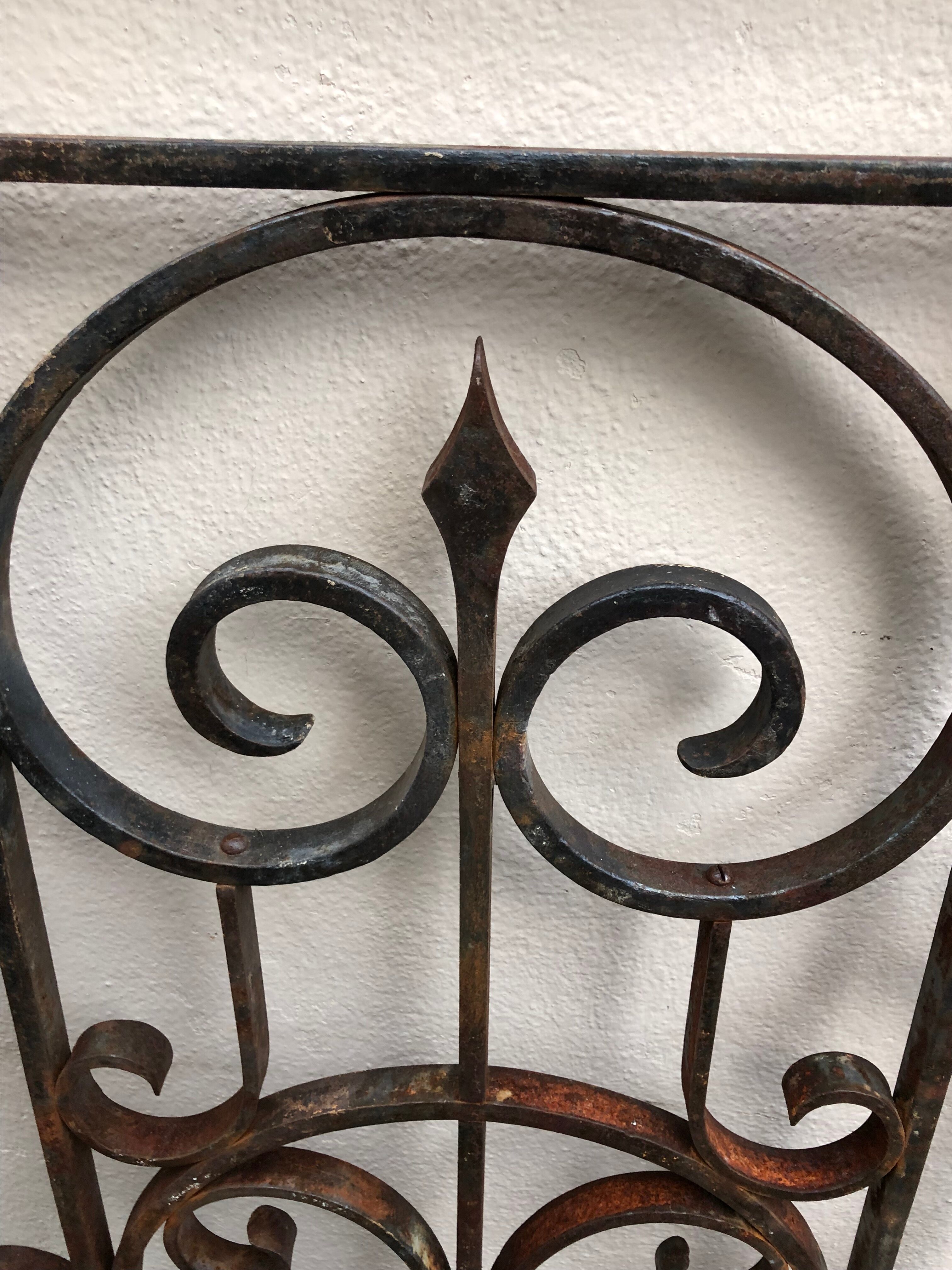 Wrought iron door grille