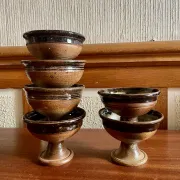 6 cups Pierre Digan in pyrite stoneware