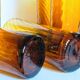 Set of six blown glass glasses