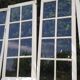 Lot of 4 oak windows H141xL112/117cm old small panes