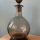Old smoked glass liquor decanter