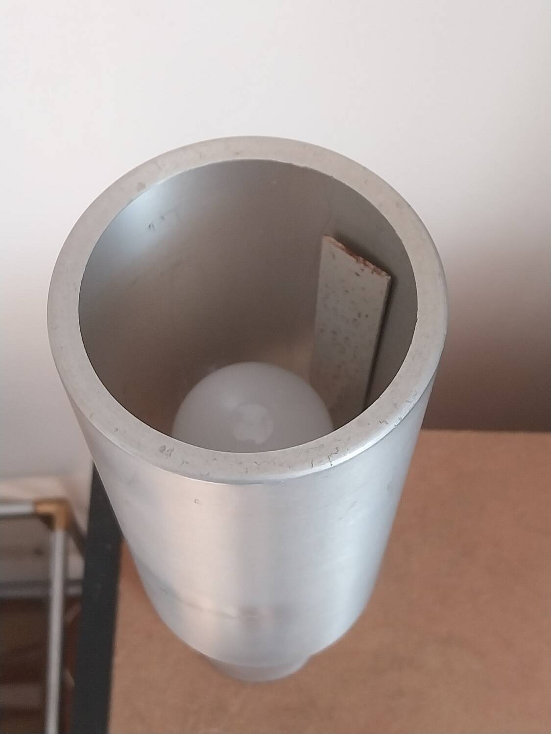 Brushed aluminium lamp