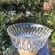 Very nice glass fruit bowl on a brass stand in very good condition.