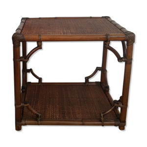 table d'appoint en rotin