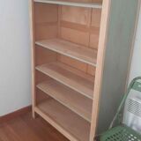 Library furniture with solid beech cornice scandinavian