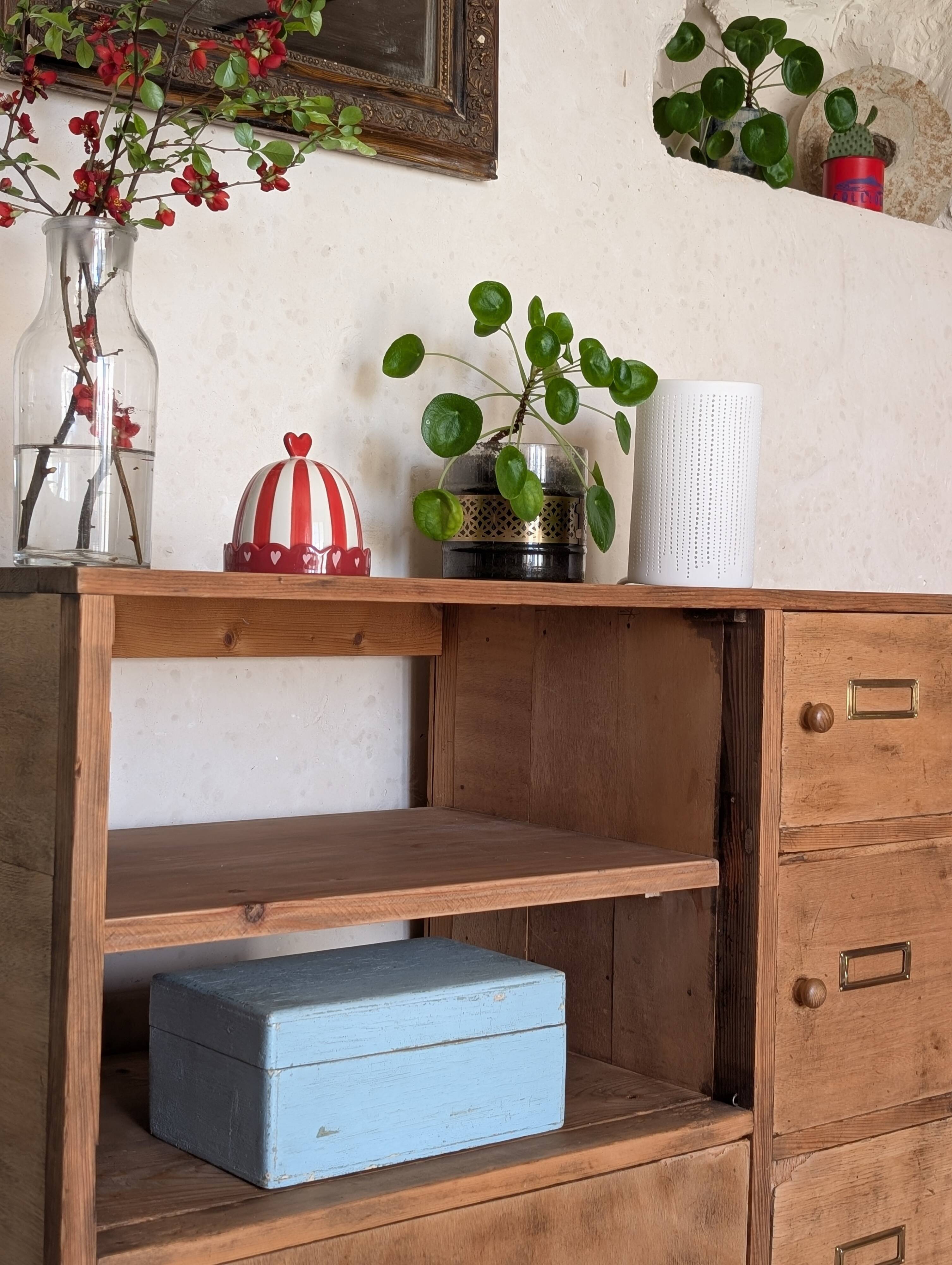 Old small workshop furniture made of wood.