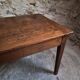 Table à manger de ferme française ancienne avec deux tiroirs | Chêne & pin | vers 1850–1900