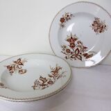 3 deep plates from Sarreguemines, Danish model 210427