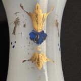 Vase napoleon iii opalescent white opaline
