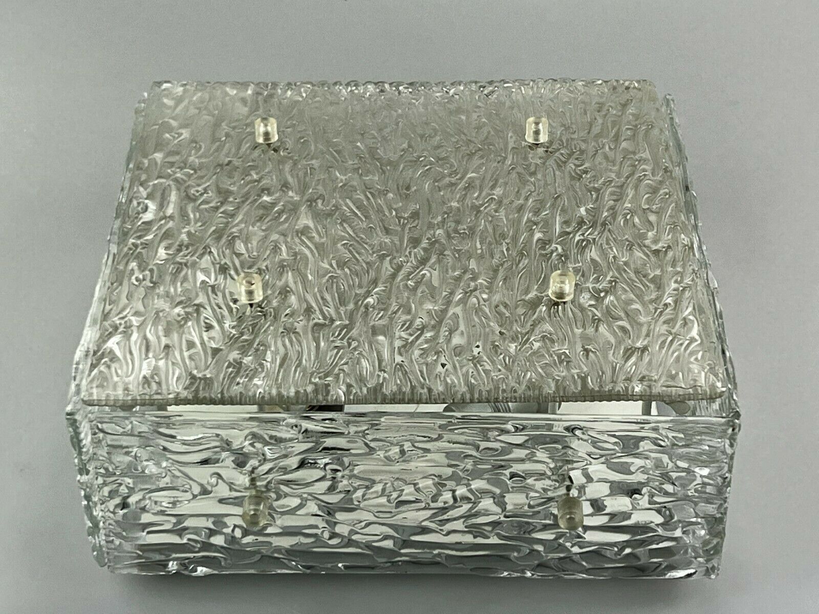 1960s lamp ceiling lamp Plafoniere Kalmar Franken Ice Glas Design