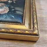 Gold-edged painting and still life fabric print