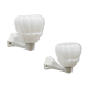 Pair of art deco porcelain and glass wall appliques