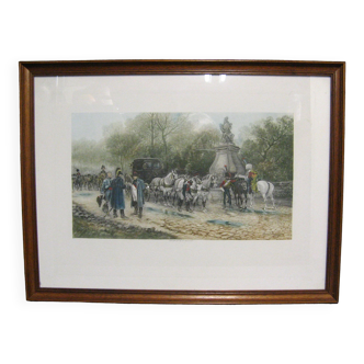 Engraving Napoleon framed.