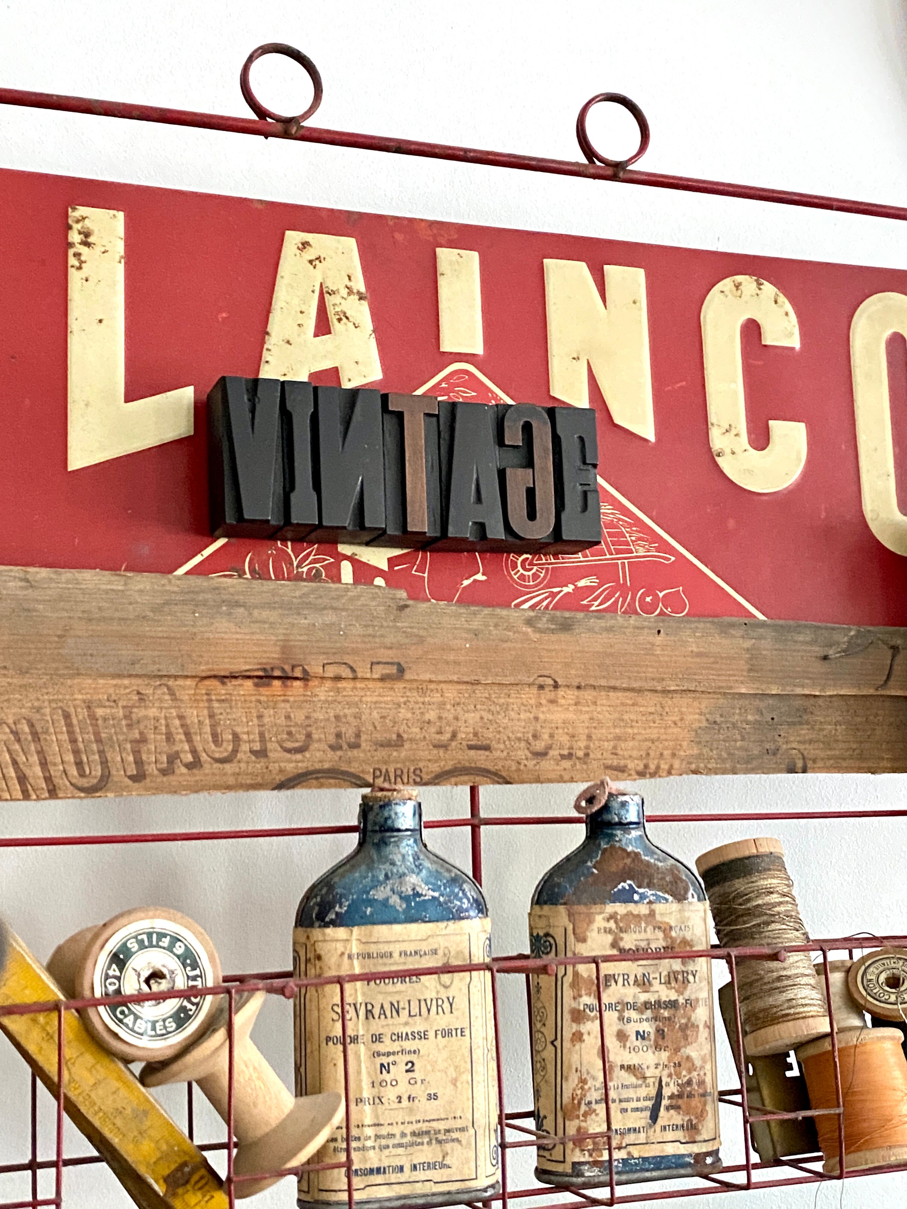 Old wooden printing letter
