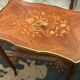 Pedestal table end of sofa decorated inlaid Louis XV style