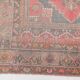 Tapis turc vintage bleu marine et rouge