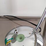 Chrome and speckled opaline lamp from Clichy