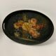 Still life painted wood tray