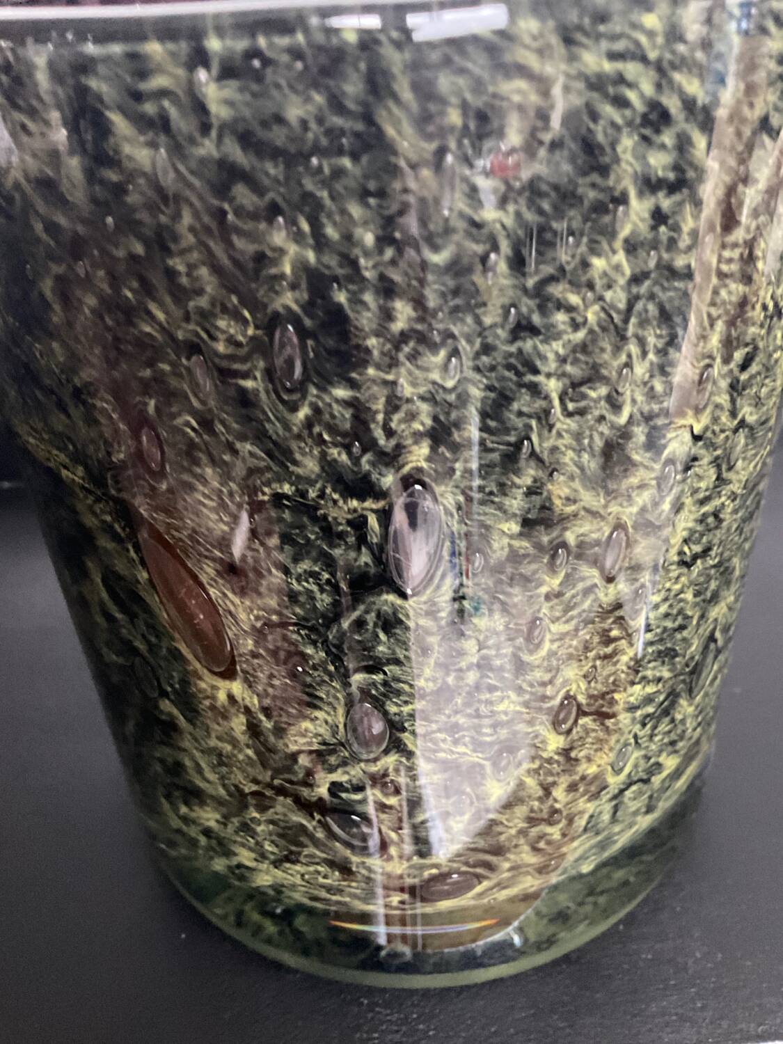 Vintage glass paste pot cover