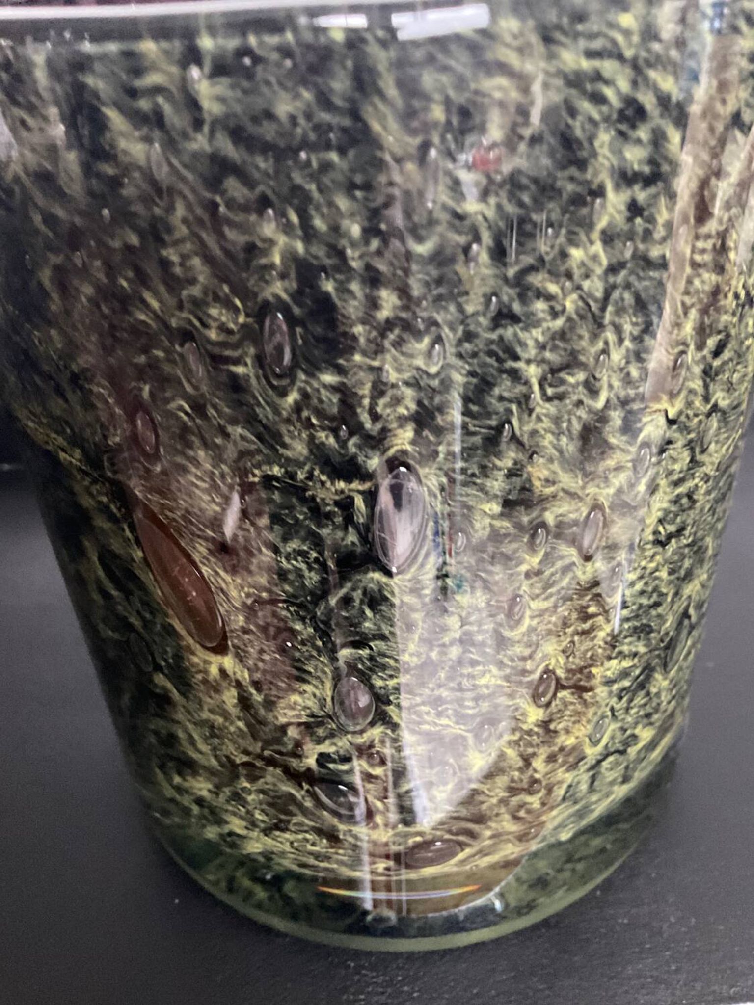 Vintage glass paste pot cover