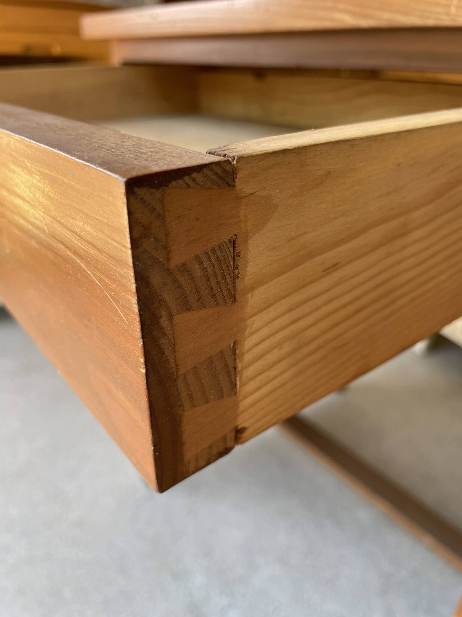 Vintage Desk 1960 / 1970 in Wood with 5 Drawers