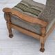 1970s, Danish armchair, original furniture wool fabric, solid oak wood.