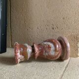 Pink marble candle holder