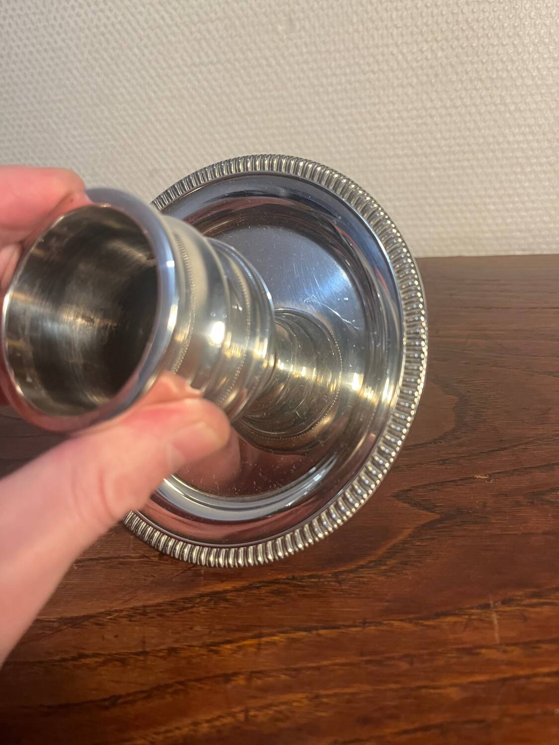 Silver-plated table candlestick