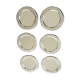 6 silver metal undersides