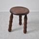 Tripod stool with turned leg 1970