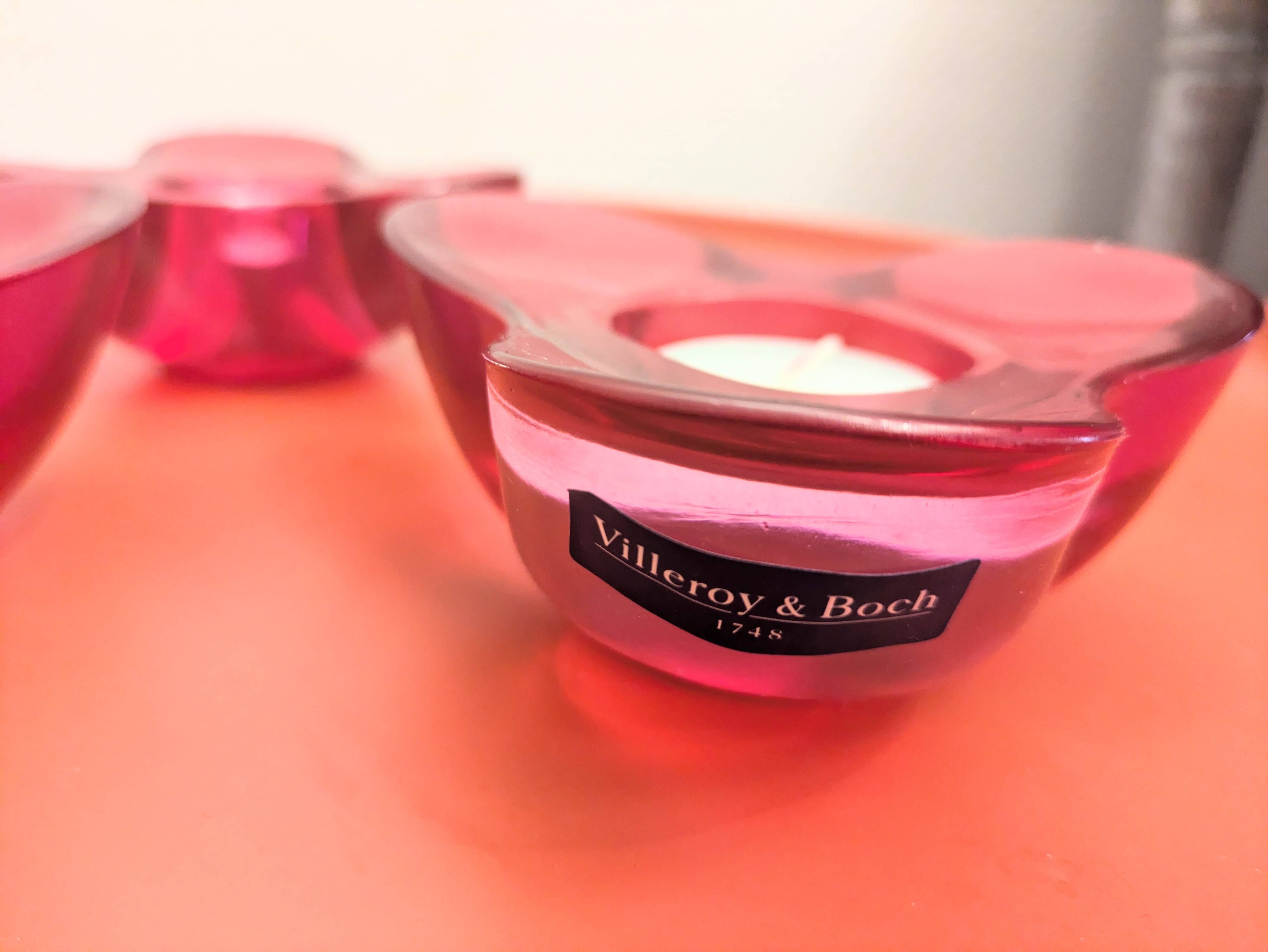 3 Villeroy and Boch design tealight holders