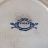 6 Creil and Montereau dessert plates Flora service
