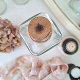 Glass bottle and cork stopper