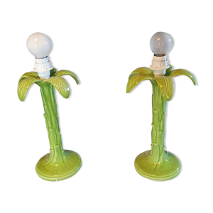 Paire de lampes palmier