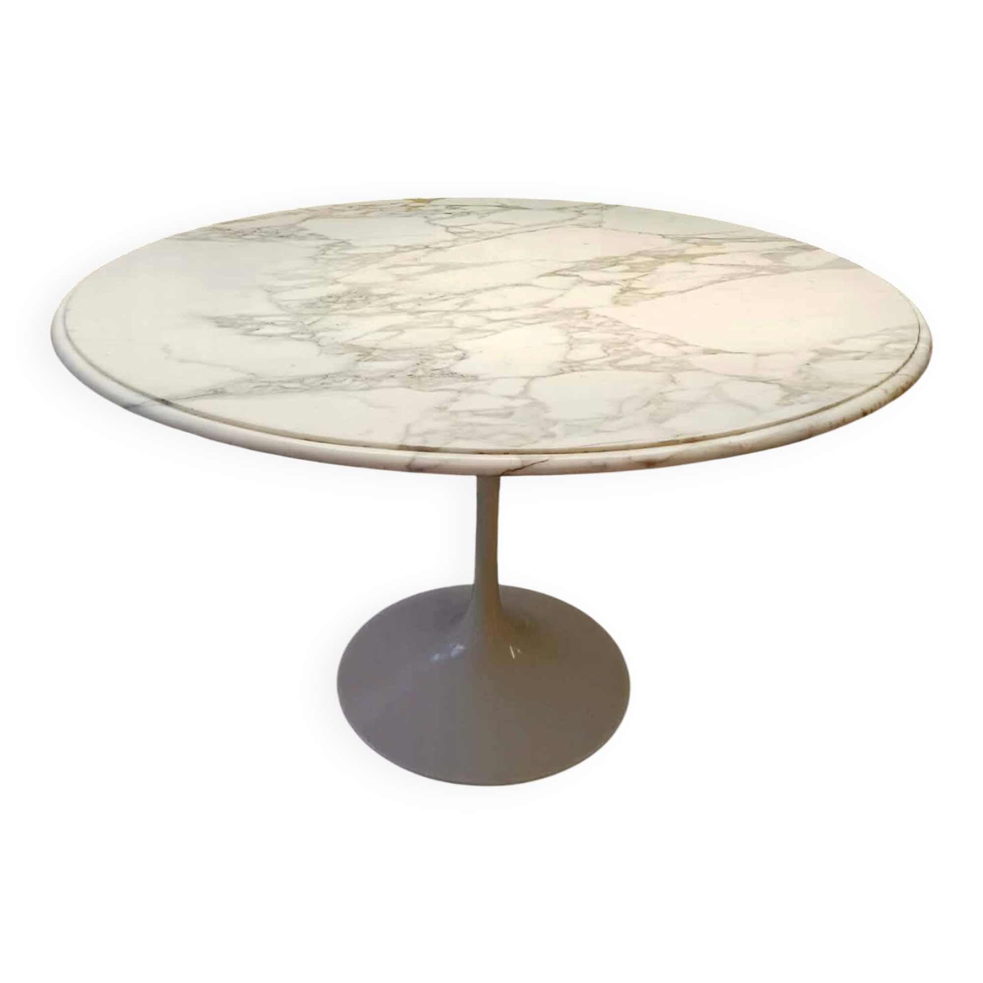 Tulip table Knoll Saarinen 1960 white marble