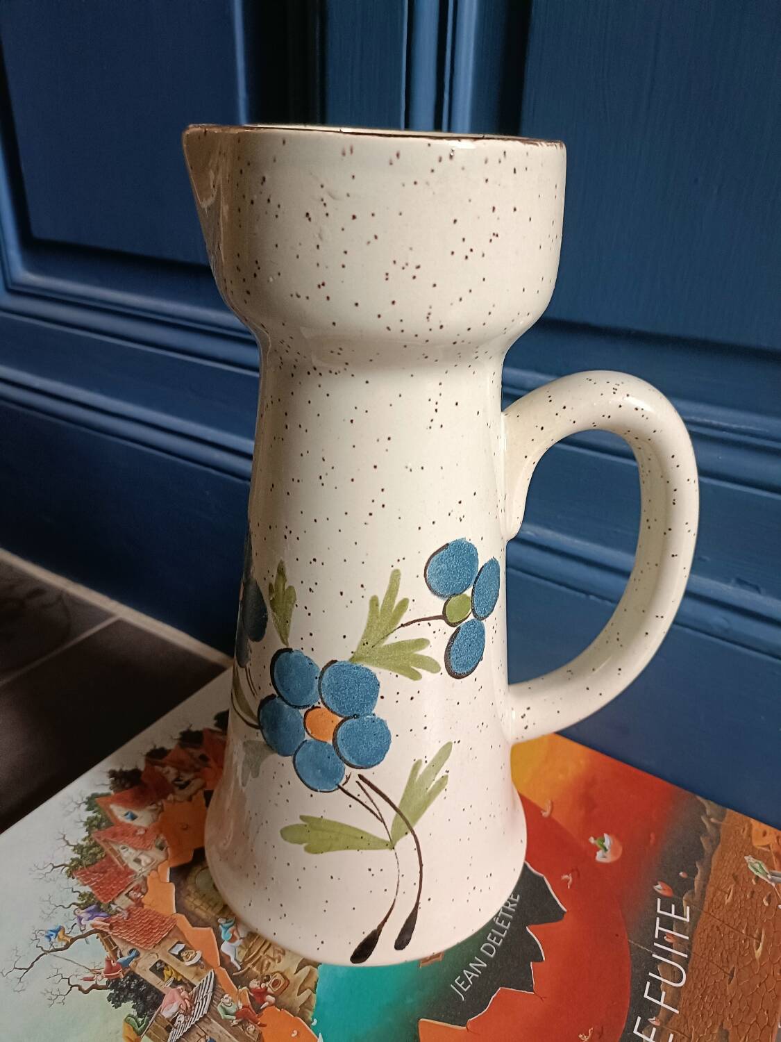 St. Clement blue flower pitcher