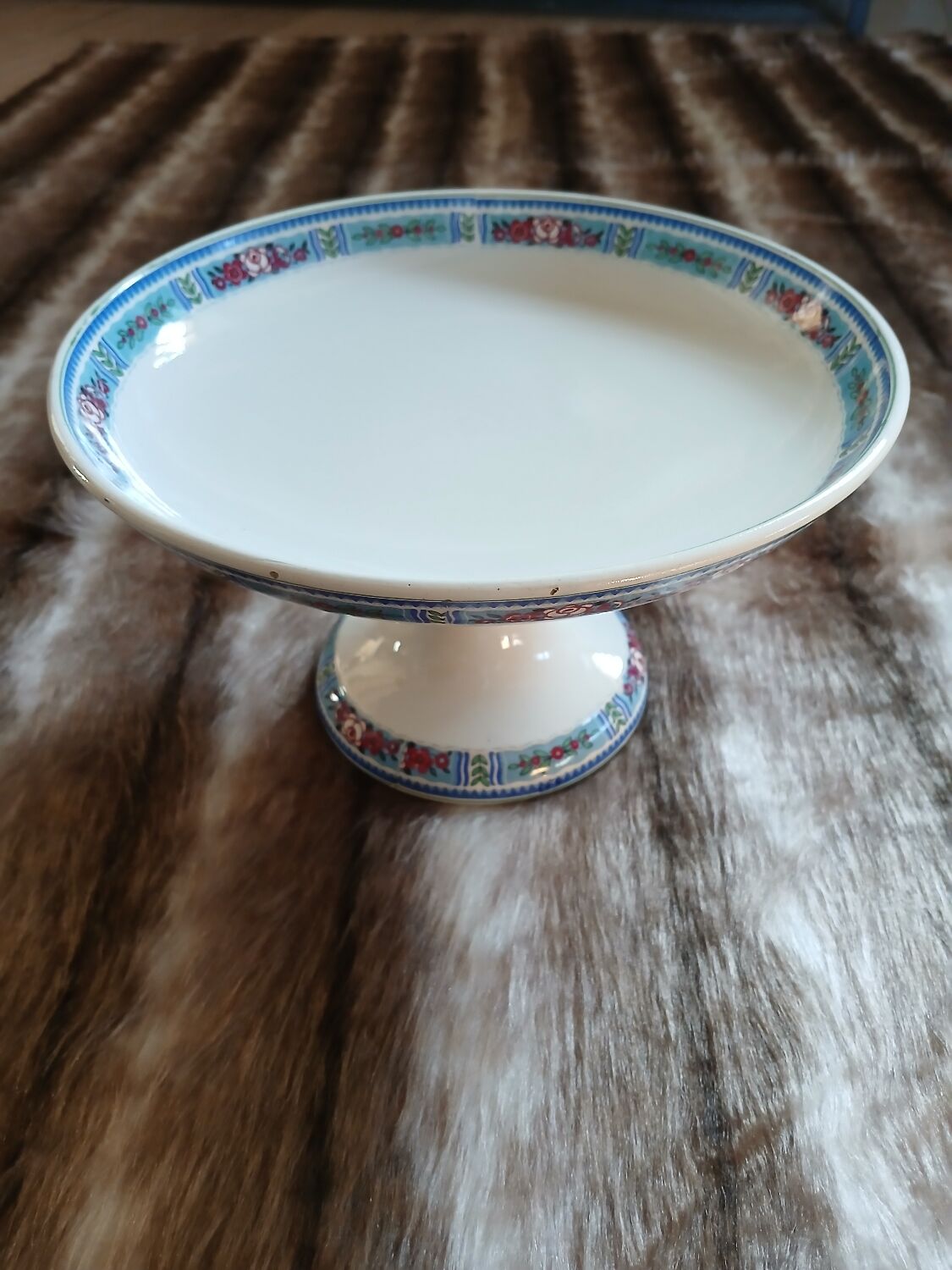Antique compote dish from Digoin and Sarreguemines