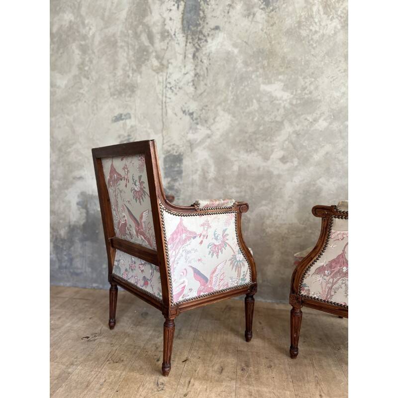 Antique bergère armchairs