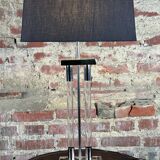 Lampe design en métal chromé et Altuglass années 1990