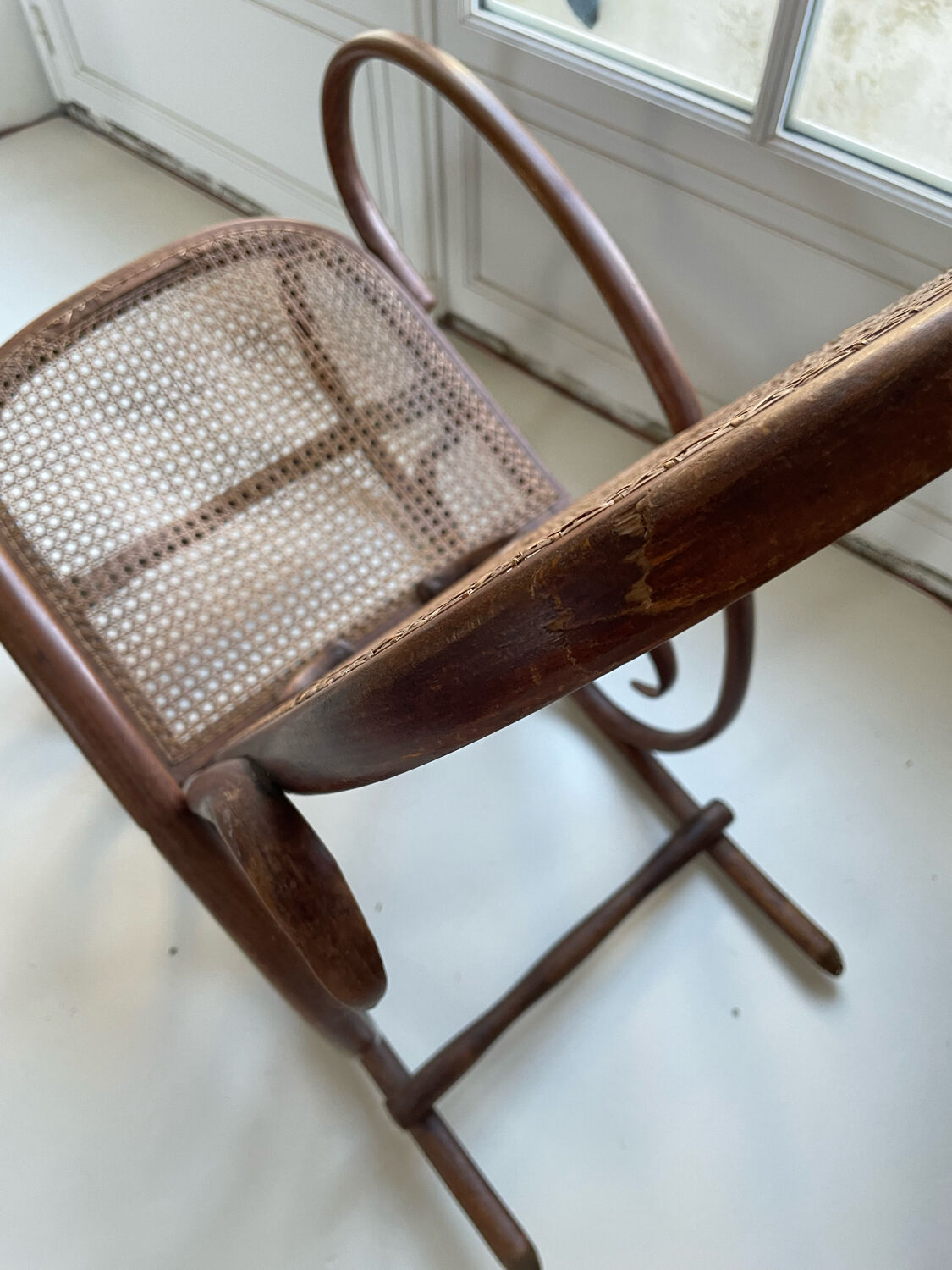 Vintage bentwood rocking chair and canning