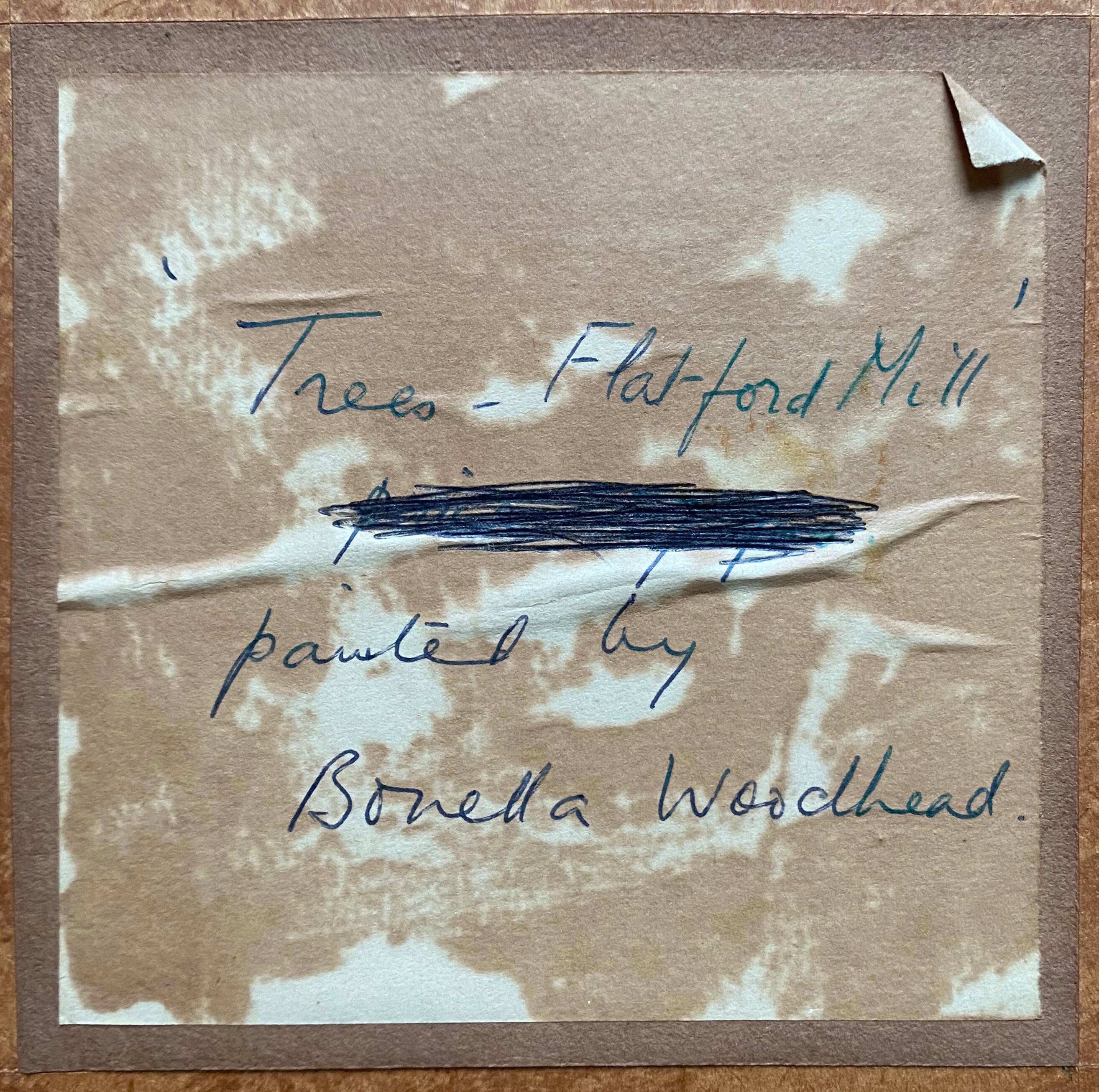 HSP painting "Trees at Flatford Mill" by Bonella Woodhead + frame England