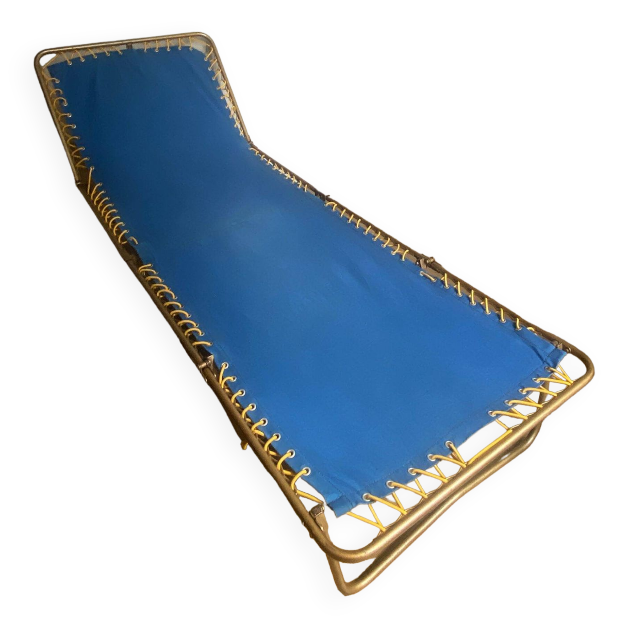 Lot De 2 Chaises Longues Pliantes Lafuma - Vintage Bleu - Élastique à Changer