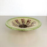 German Glass Bowl by Karl Wiedmann for WMF Ikora, 1930s Bauhaus Art Deco
