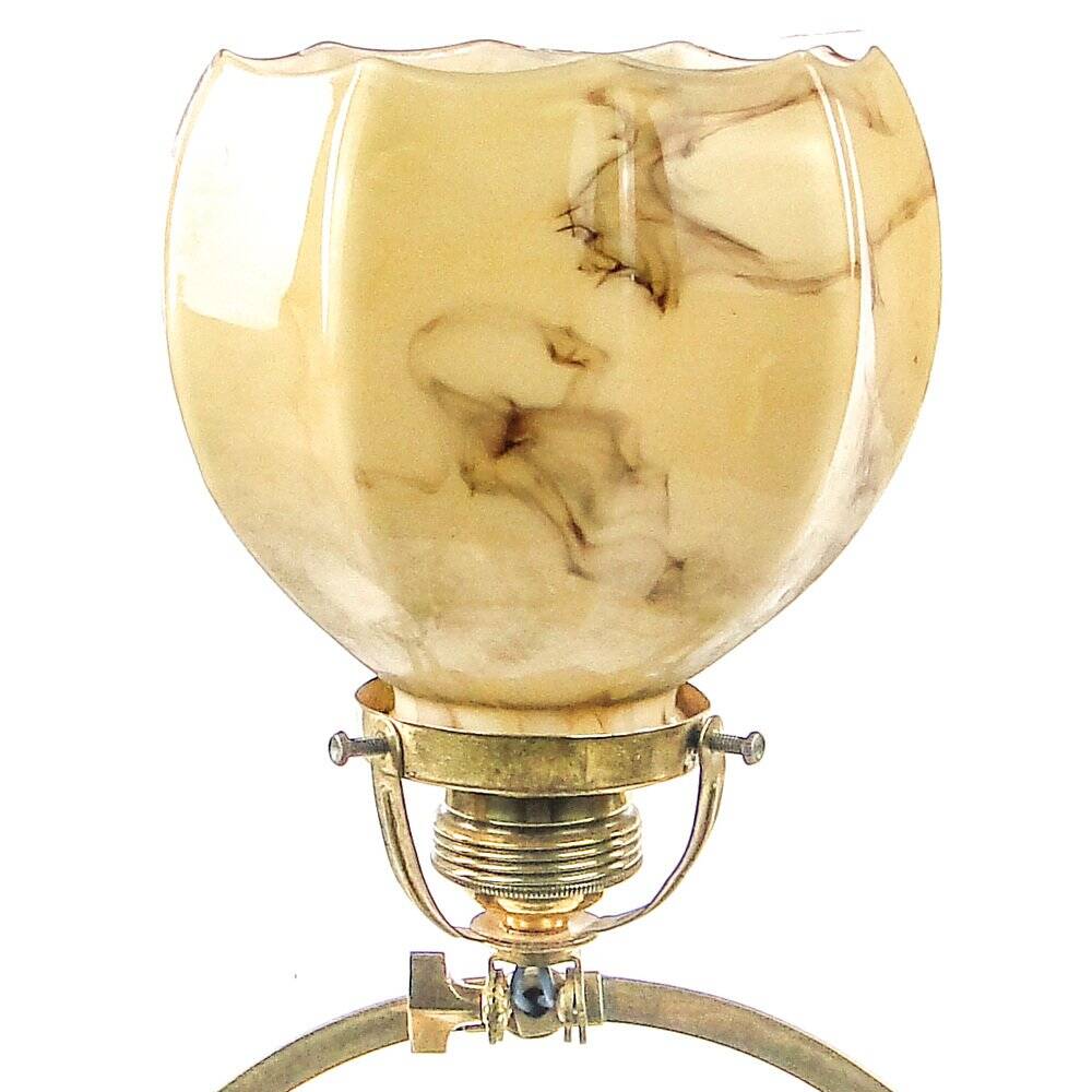 Art Deco table lamp with frame, Poland, 1930s