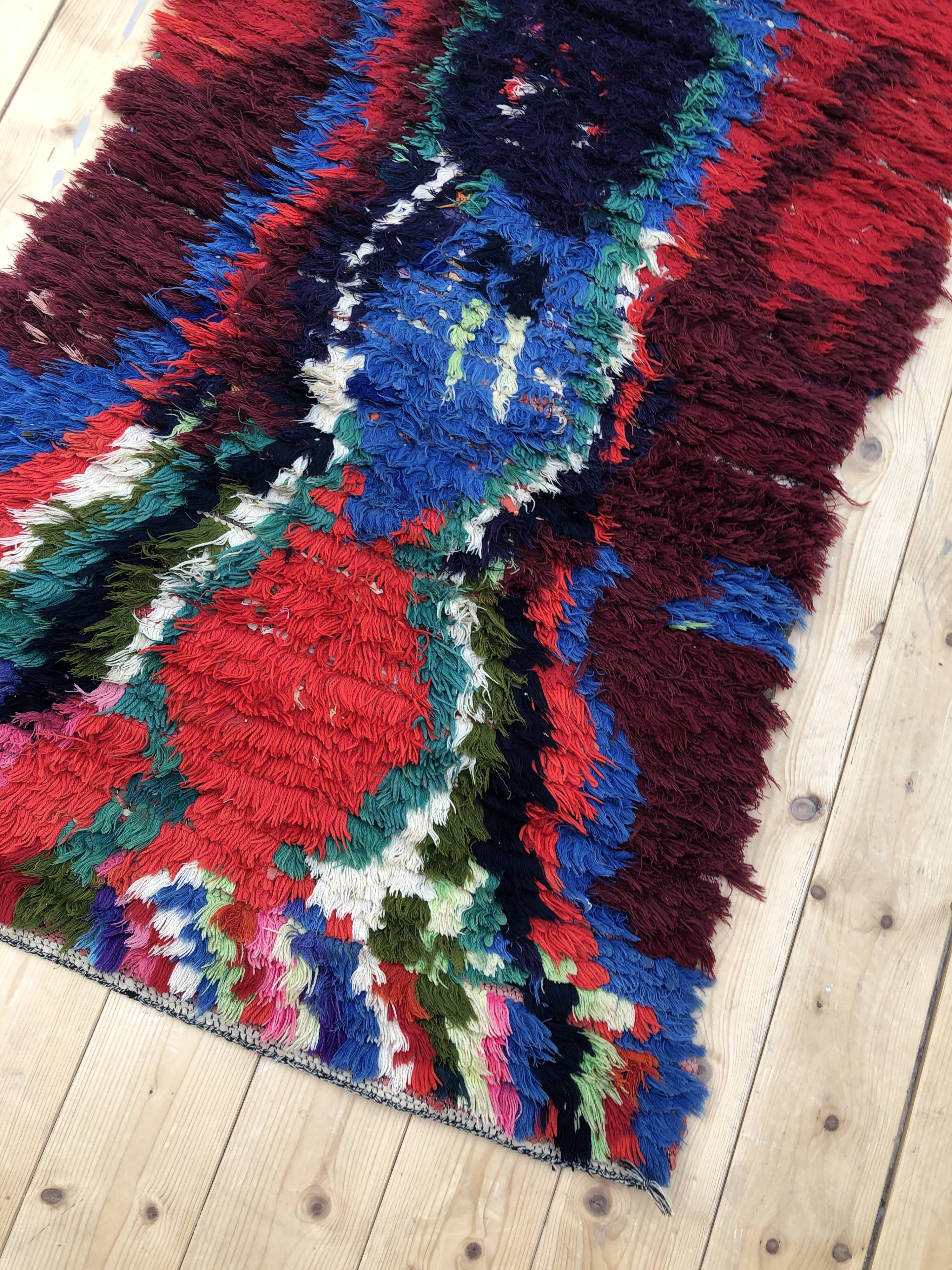 Moroccan Berber carpet Old Azilal 2.2x0.79m